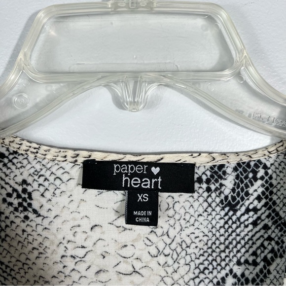 Paper Heart Boutique Python Snakeskin Printed Long Sleeve Wrap Style Dress XS - Picture 5 of 5